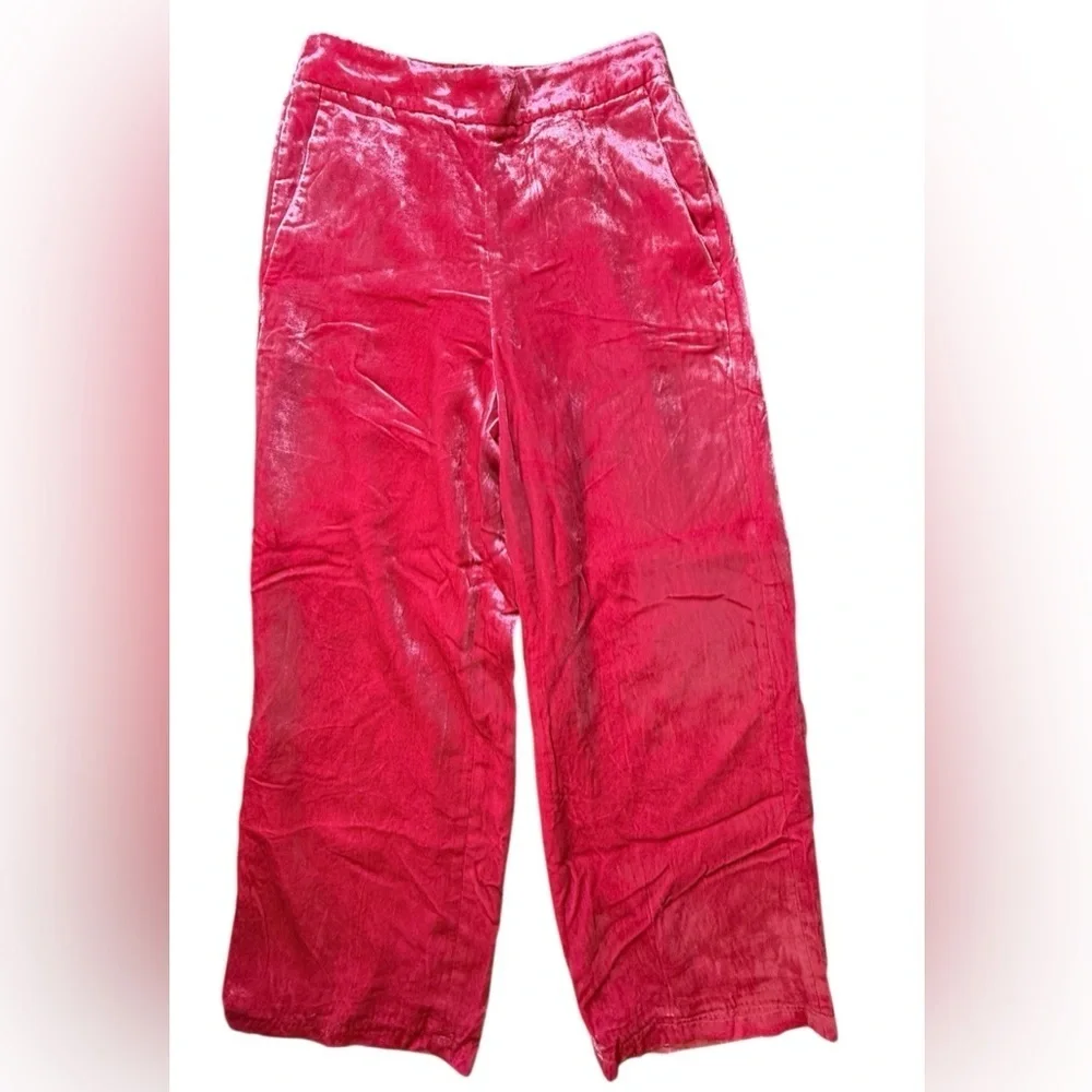 J.Crew Peyton Pull-On Velvet Pants Fuchsia Size 4 excellent condition